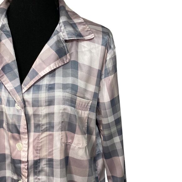 Victoria’s Secret Button Up Plaid Pajama Top - Picture 2 of 7
